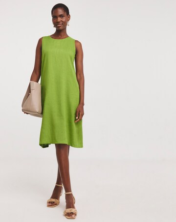 Linen Sleeveless Shift Dress