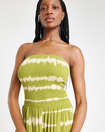 Shirred Bandeau Beach Jumpsuit
