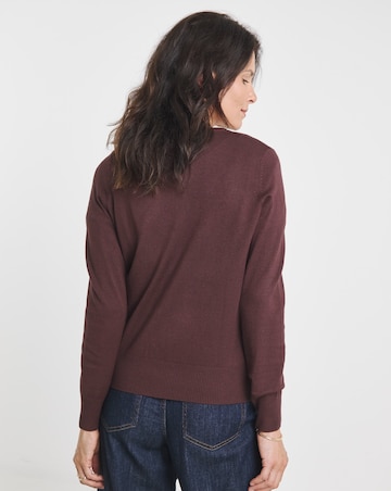 Eversoft Coffee Crew Neck Cardigan