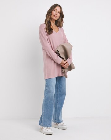 Blush Soft Touch V-Neck Longline Top