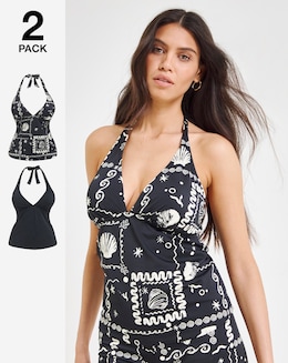 Value 2 Pack Tankini Tops