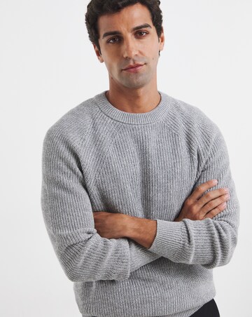 Cotton Twist Crew Neck Knitted Jumper
