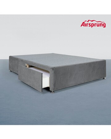 Airsprung Velvet Divan Base with 2 Drawers