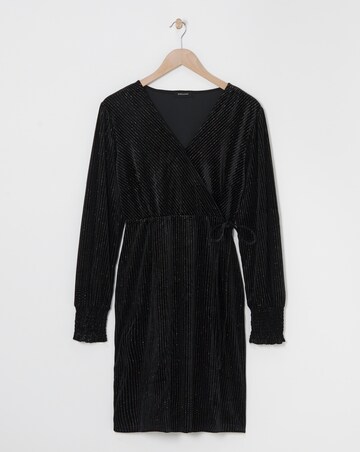 Velvet Glitter Wrap Dress