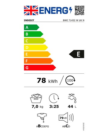 Indesit BWE71452WUKN 7kg 1400rpm Washing Machine