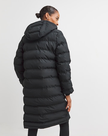 Snowdonia Black Showerproof Long Padded Jacket