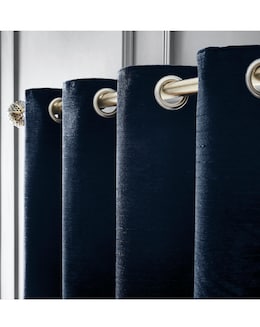 Hyperion Selene Luxury Chenille Weighted Thermal Eyelet Curtains