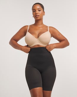 Naomi&amp;Nicole Fuller Figure Firm Control Tummy Shaping HiWaist Thigh Slimmer Blk
