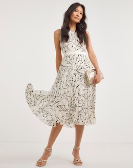 Joanna Hope Mono Pleated Dress
