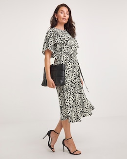 Joanna Hope Floral Petal Sleeve Dress