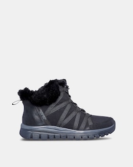 Skechers Graceful Slip In Fur Lined Boots Standard Fit