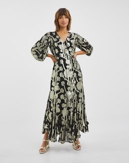 Joanna Hope Jacquard Wrap Dress