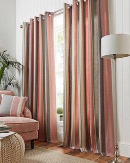 Fusion Whitworth Stripe Eyelet Curtains