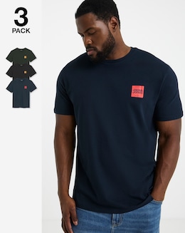 Jack &amp; Jones Brandy Logo T-Shirt 3 Pack - Multi