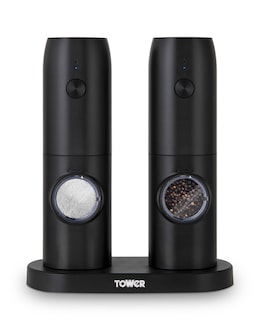 Tower Rechargeable Salt &amp; Pepper Mill Black