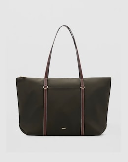 Mango Nylon Shopper Tote Bag