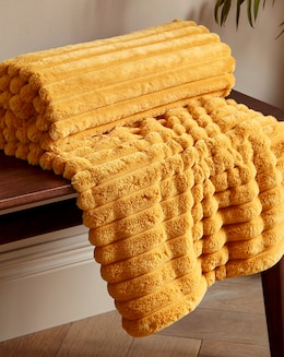 Catherine Lansfield Cosy Ribbed Throw
