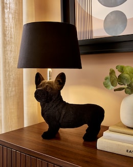 Gray &amp; Osbourn No. 9 Flocked Dog Table Lamp
