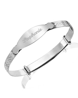 Sterling Silver Personalised Expander Bangle