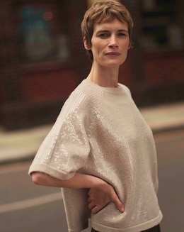 Sequin Short Sleeve Jumper