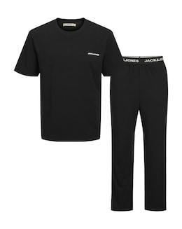 Jack &amp; Jones Everest Logo PJ Set - Black