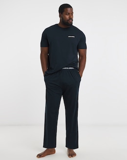 Jack &amp; Jones Everest Logo PJ Set - Navy