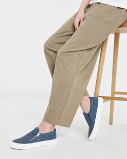 Bramble Zip Detail Slip on Trainer - Extra Wide Fit (EEE)