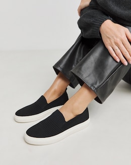 Felicity Stretch Textile Slip On Trainers - Extra Wide Fit (EEE)