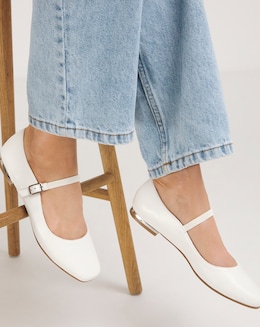 Emilie Mary Jane Stretch Ballerina Shoes Wide E Fit Simply Comfort