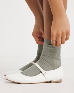 Emilie Mary Jane Stretch Strap Ballerina Shoes Extra Wide EEE Fit Simply Comfort