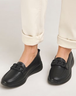 Carol Leather Sporty Loafer Trainers - Wide Fit (E)