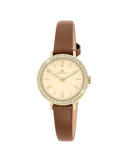 Radley Stone Set Cognac Leather Watch