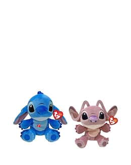 TY Disney Stitch &amp; Angel 8-inch Beanie Babies 2-Pack