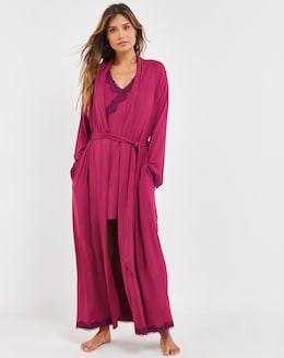 Pretty Secrets Cool Stretch Lace Midi Dressing Gown