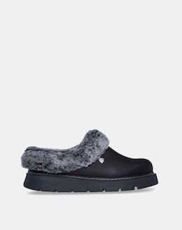 Skechers Keepsakes Lite Vegan Leather Slipper with Faux Fur - Standard Fit