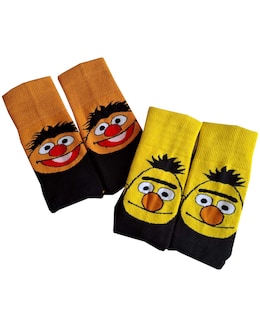 Mens Bert &amp; Ernie 2pk Slipper Sock