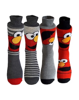 Mens 4pk Elmo Socks