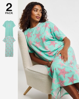 Pretty Secrets Value 2 Pack T-Shirt Nighties