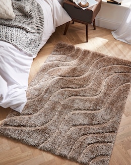 Carved Soft Wave Shaggy Cosy Rug