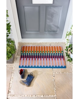 My Mat Bright Broken Stripe Coir Doormat