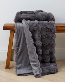Bubble Faux Fur Throw