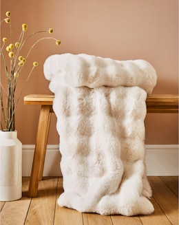 Bubble Faux Fur Throw