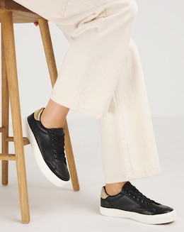 Millie Classic Lace Up Trainers - Wide Fit (E)