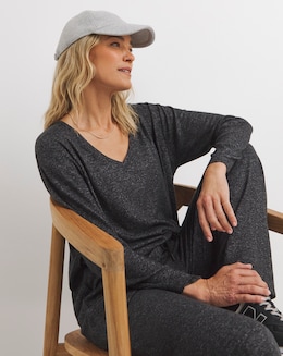 Soft Touch V-Neck Longline Top