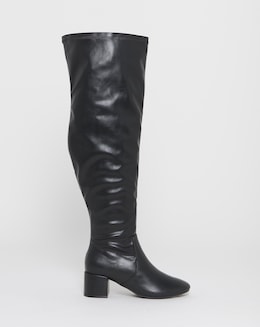 Amina Over The Knee Stretch Boots - Wide Fit (E) &amp; Super Curvy Calf