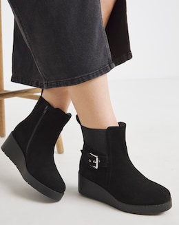 Natalie Wedge Chelsea Boots - Wide Fit (E)