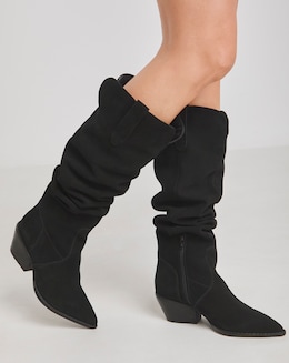 Kairo Suede Over Knee Multi Wear Western Boots - Wide Fit (E) &amp; Super Curvy Calf