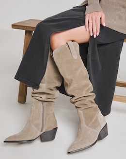 Kairo Suede Over Knee Multi Wear Western Boots - Wide Fit (E) &amp; Standard Calf