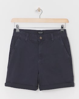 Navy Stretch Turn Up Chino Shorts