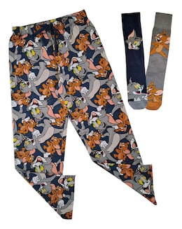 Mens Tom &amp; Jerry Loungepant 2pk Sock